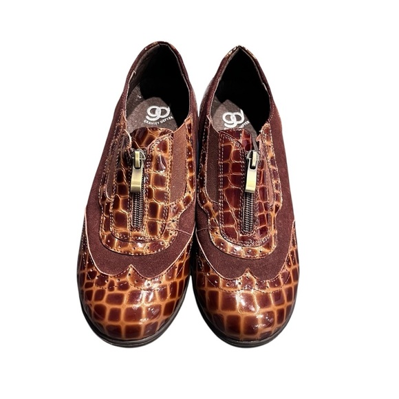 Gravity Defyer Women’s Brown Patent Leather Alligator And Suede Wing Tips Size 9 - Picture 13 of 13